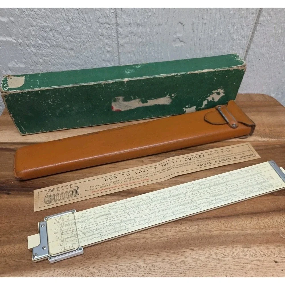 Vtg Rare 1947 K&E Slide Rule 4081-3 Log Duplex Decitrig Keuffel & Kesser Co.